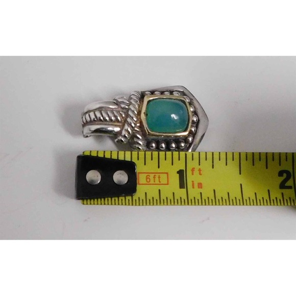 BJL Samuel Benham 14K Gold .925 Silver Chrysoprase Pendant Necklace 35.45g - Picture 5 of 6